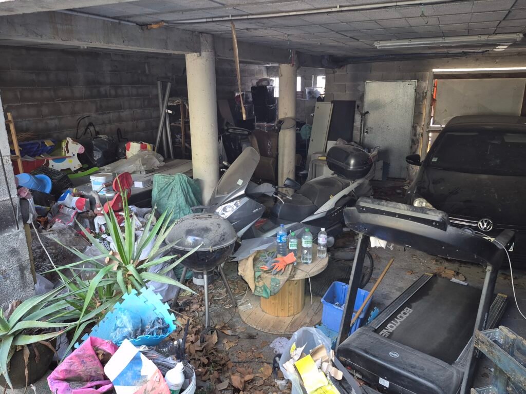 Garage avant nettoyage